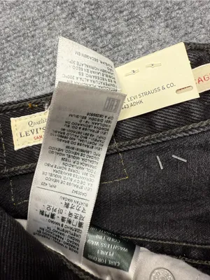 Levi’s Womans 24 Straight Ankle NWT Distressed Black Straight-Leg Jeans thumbnail 4