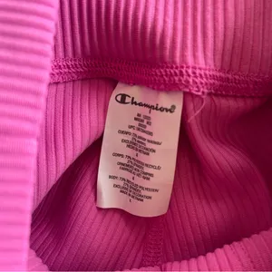 Champion Ribbed Biker Shorts Hot Pink Womens Athletic Size Large thumbnail 5