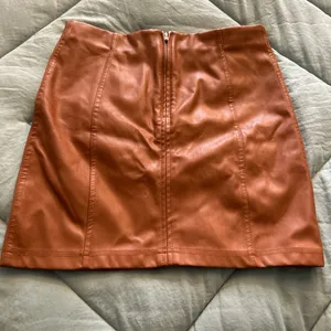 Altar'd State Tan leatherette skirt thumbnail 2