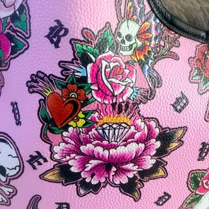 Ed Hardy Pink Skull Tattoo Tote Bag NWT - Y2K Biker Chic thumbnail 8