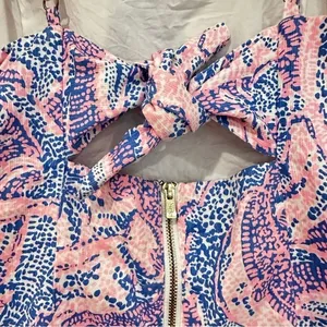 Lilly Pulitzer Shelli Sheath Dress Women's 0‎ Blue Pink Feminine Dainty Classic thumbnail 7