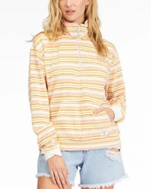 Billabng retro 90s 1/2 zip terry cotton relaxed fit sweatshirt size L thumbnail 1