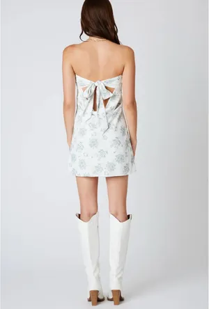 Cotton candy LA strapless floral dress thumbnail 2