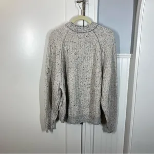 Madewell Ribbed Cotton-Blend Crew Neck Sweater Heather Dusk Grey Marl size small thumbnail 5