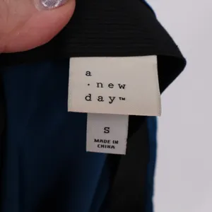 A New Day A-Line‎ Skirt Womens S Midnight Blue Stretch Midi Length Elastic Waist thumbnail 3