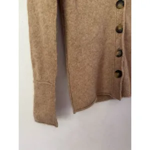 NWOT Free People 100% Cashmere Cardigan Sweater Button Front Size XS Brown thumbnail 4