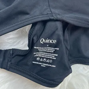 Quince Italian Plunge Bikini Top Black Size Small thumbnail 7