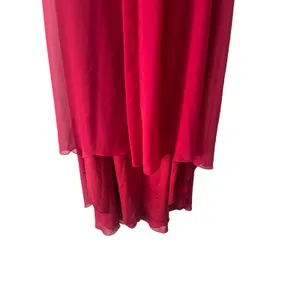 David's Bridal Red Floral Sleeveless Tiered‎ Beaded Dress thumbnail 3