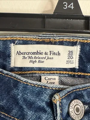 Abercrombie & Fitch Curve Love High Rise The '90s Relaxed Jean size 35 / U.S. 20 thumbnail 8