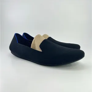 Rothys The Loafer Black Knit Royal Blue Trim Slip On Comfort Size 12 Minimalist thumbnail 3