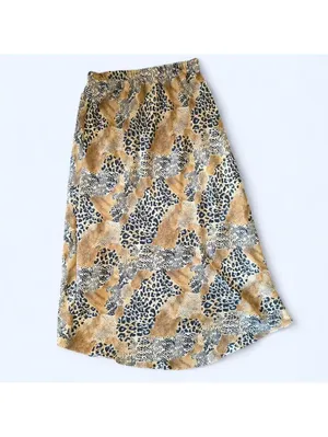 Vintage Y2K Leopard Print Boho Fairycore Indie Sleaze Midi Skirt Size Small 🤎 thumbnail 4