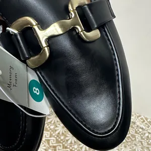 A New Day Black Loafers with Gold Accent thumbnail 8