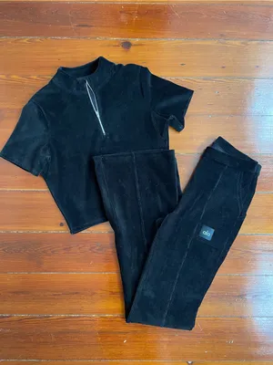 Alo Yoga Micro Corduroy Winter Break Set Mock Neck Quarter Zip & Pants ❤️🎀 thumbnail 17