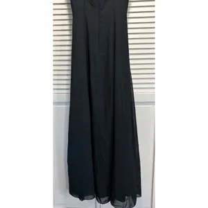 Night‎ Scene Black Beaded Chiffon Halter Keyhole Long Formal Gown Size M Lined thumbnail 8