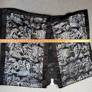 J. Jill Women's S-L Black Burnout Velvet Floral Paisley Kimono Wrap Cardigan thumbnail 7