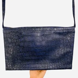 Brahmin Leather Envelope Bag Croc Detail Leather Crossbody Laptop Bag By Orange Caramel thumbnail 2
