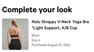Lululemon Strappy Sports Bra thumbnail 3