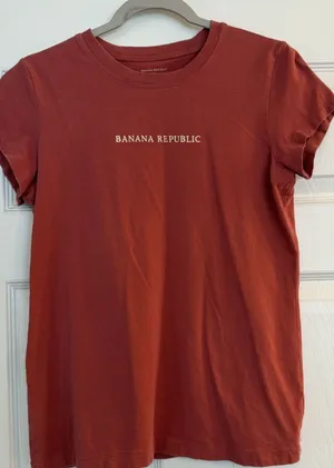 Y2K Banana Republic‎ 2008 Tee Shirt Women LG Rose Preppy Retro Festival Concert thumbnail 1