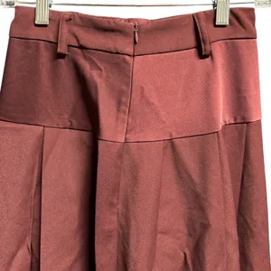 Halara Maroon Wide-Leg Pleated Pants XS High Waist Cozy Chic Retro Streetwear thumbnail 3