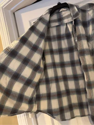 Weatherproof Plaid Shirt Jacket in White, Blue & Brown thumbnail 3