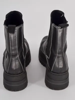 Marc Fisher LTD Patrick Chelsea Lug Sole Boots Black Leather 8.5 thumbnail 5