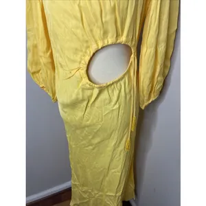 New Farm Rio Yellow Cutout Piped Ring Midi Dress Small thumbnail 8