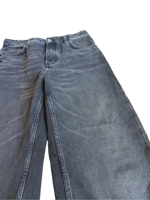 We The Free Washed Black Wide Leg Dropped Boyfriend Jeans Denim Size 28 Women's thumbnail 6