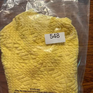 Wild Fable Yellow Halter Knee Length Dress‎ with side slit built in bra Size M thumbnail 10