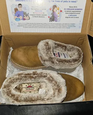 NIB Skechers Bob's Keepsake‎ Lite Chestnut Cozy Blend Slipper Shoes 7 thumbnail 1