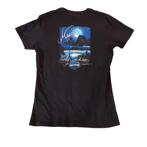 Harley Davidson Maui Hawaii‎ T Shirt Women Double Sided Graphic Black Size Small thumbnail 2