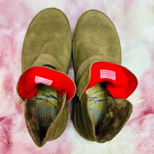 FitFlop‎ Dash Boot Size 7 Army Green Suede Ankle Buckle Microwobbleboard Women thumbnail 7
