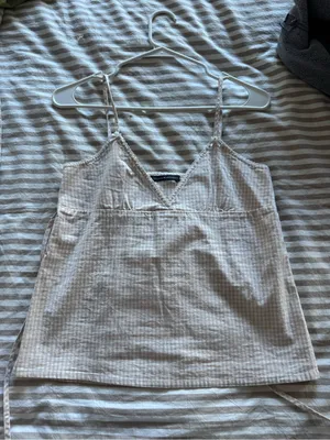 Brandy Melville light pink gingham camisole thumbnail 3