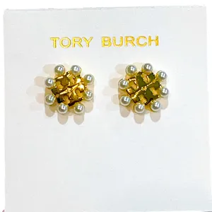 $98 Retail NWOT Tory Burch Kira Pearl Stud Earrings thumbnail 1