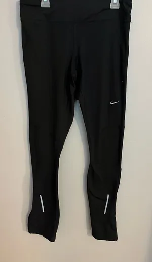 Nike Black Dri- fit Tech Running Pants with Zipper Ankles Size S‎ thumbnail 1