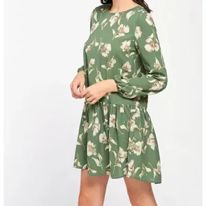 ✨HP✨Flower Print Lantern Sleeve Drop Waist Dress✨ thumbnail 3
