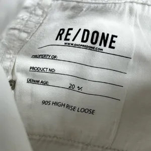 NWT Re/Done White 90’s High Rise Loose Fit Denim Jeans Size 31‎ thumbnail 9
