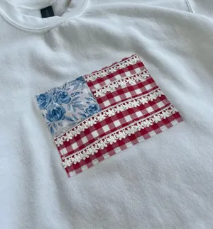 usa flag crewneck White Size s thumbnail 2