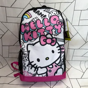 Sanrio Hello Kitty Backpack OSFA Pink White Bioworld 19 Inch Laptop Sleeve Padded Back thumbnail 2