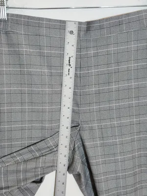 Nordstrom Rack Black and White Plaid Pull-On Ankle Pants Size Large thumbnail 8