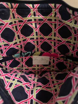 Retired Vera Bradley Hipster Crossbody Purse Bag Ribbons Pattern Breast Cancer thumbnail 10
