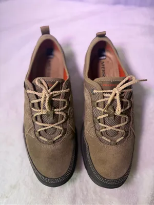 Merrell Tan Suede Slip-On Clog Sneakers thumbnail 9