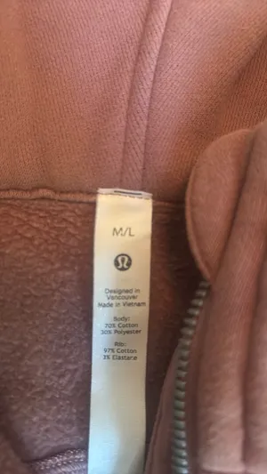 Lululemon Oversized Scuba Half-Zip in spiced chai in M/L thumbnail 8