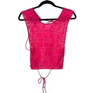 ANTHROPOLOGIE LyreBird Sequin Sheer Tie-Back Top Orchid Flower Medium NEW‎ NWT thumbnail 2