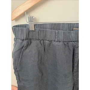 Quince Black 100% European Linen Pull On Pants XL Cropped thumbnail 4