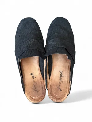 Free People At Ease Loafer Mule Black Snake Skin Embossed Slip-On Clog Size 40.5 thumbnail 3
