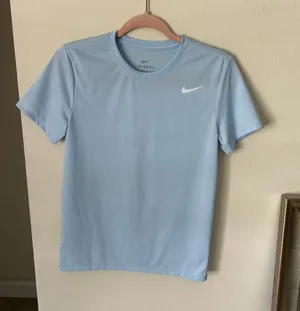 Nike dry fit Tee baby blue workout casual T-shirt XS thumbnail 1