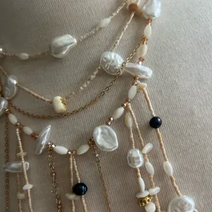 Ariana Ost Free People Something Beautiful Cross Pearl Bead Necklace SOLD OUT thumbnail 4