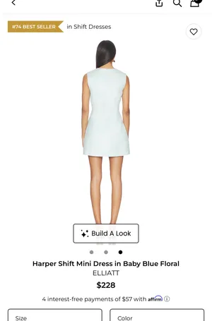 Revolve mini dress blue thumbnail 3
