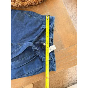 J. Crew Tie-Waist Wide-Leg Denim Trousers Women Dark Wash 27 CB386 thumbnail 6