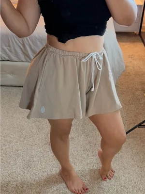 FP Movement by Free People Taupe Drawstring‎ Skort thumbnail 11